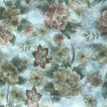 CC-21-067 The hot sale & flower printed with bronzing100% polyester  voil fabric